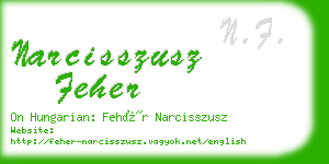 narcisszusz feher business card